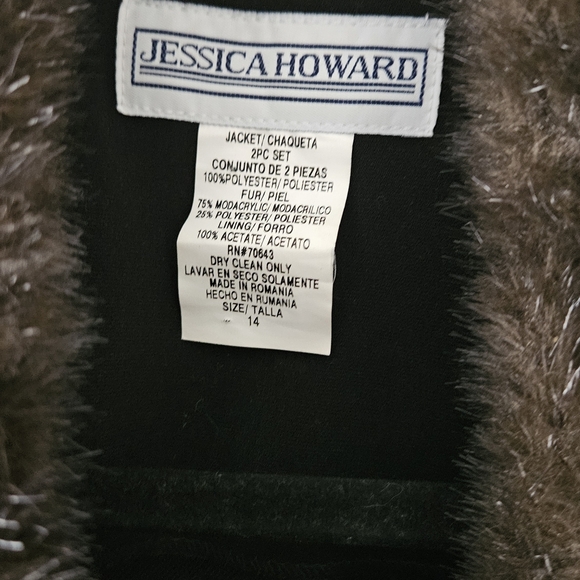 Jessica Howard Blazer vintage with full black synthetic leather buttons - Picture 2 of 4